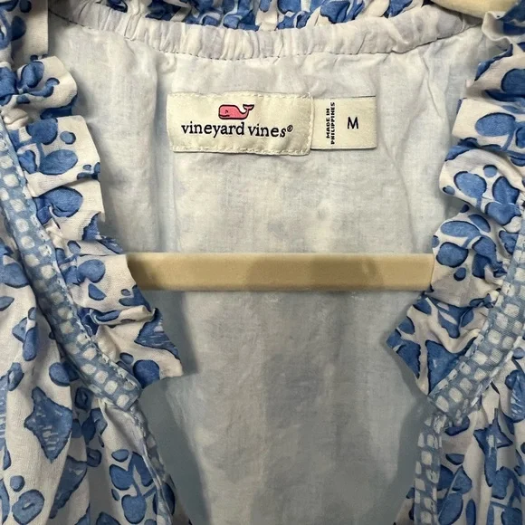 💙👗VINEYARD VINES👗💙 DIAMOND TIERED MIDI DRESS IN DIAMOND MARSHMALLOW SIZE M - Picture 5 of 5